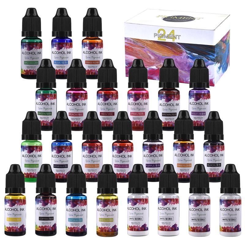 Resin Pigment Set - Пигмент для смолы, 10 мл, 24
