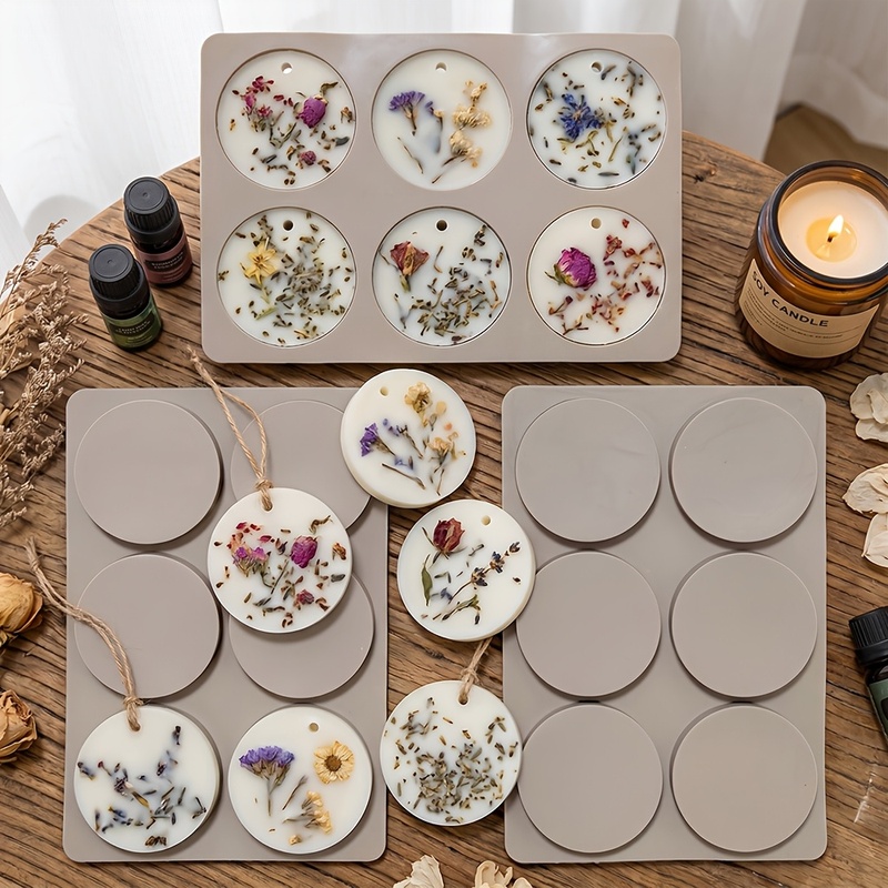 Resin Craft Ideas - 6-ячейковая круглая силиконовая форма для изготовления