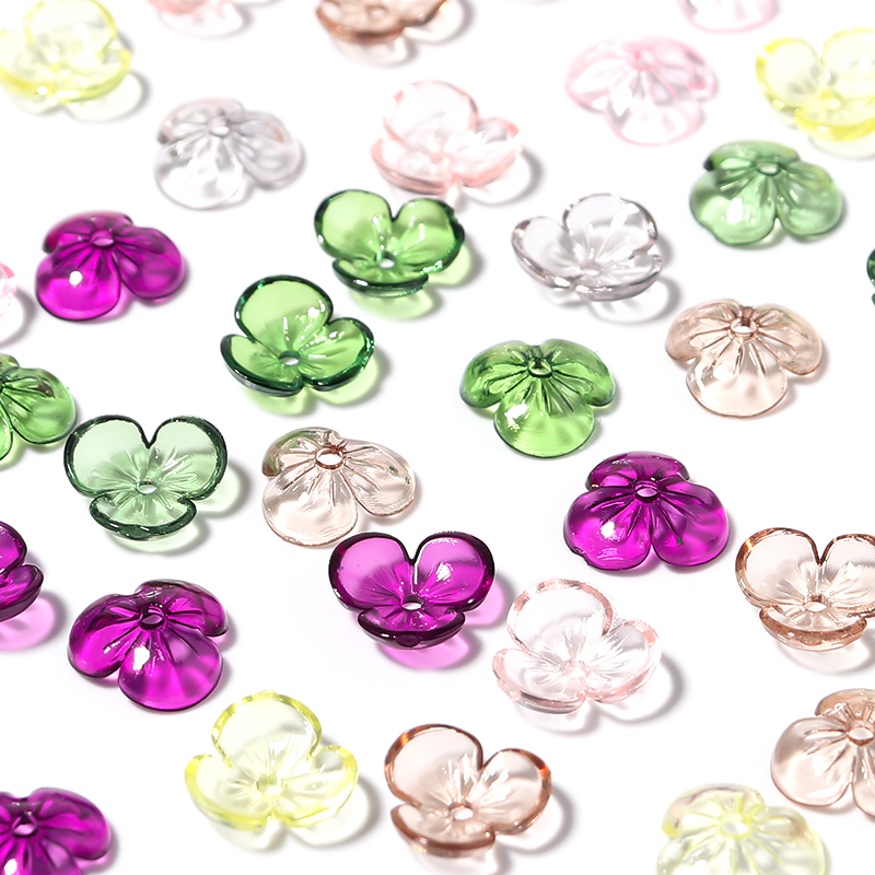 Resin Craft Projects - 20 шт./лот, прозрачные смоляные бусины-лепестки, цветы,