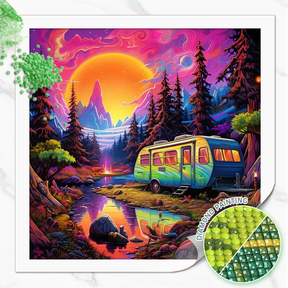 Resin Craft Kit - Набор для алмазной вышивки Huacan: Неоновые