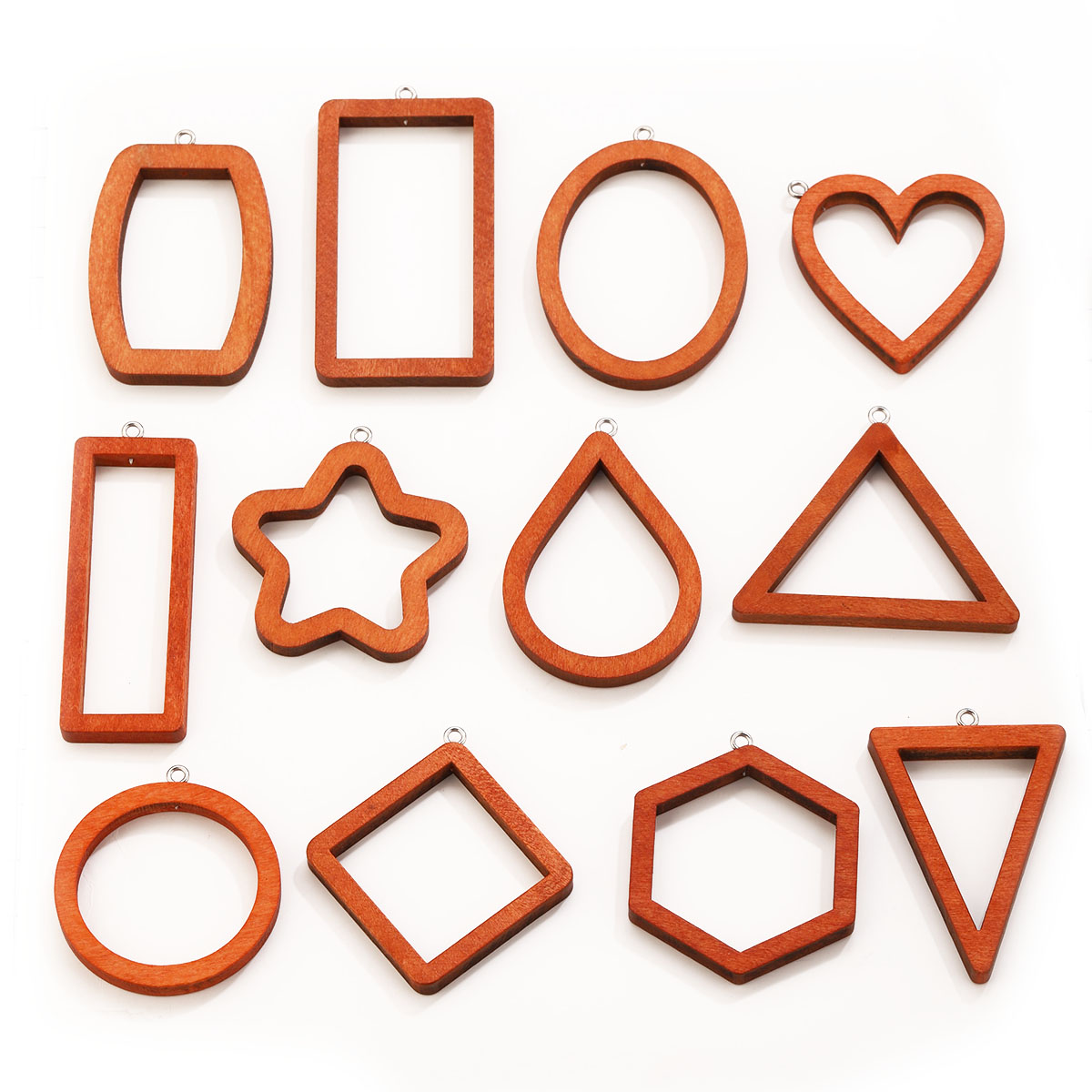 Resin Craft Projects - 10 шт. треугольных и прямоугольных деревянных