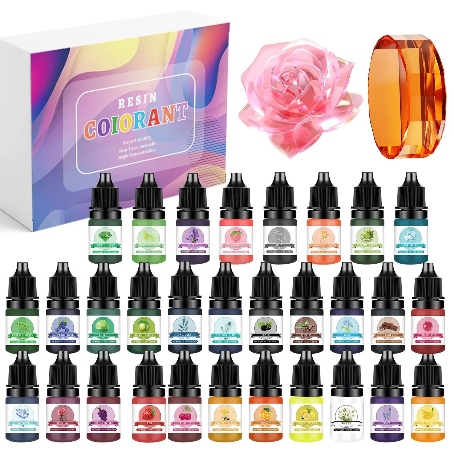 30 цветов, 5 мл, наборы пигмен – обзор и цена Resin Pigment Set