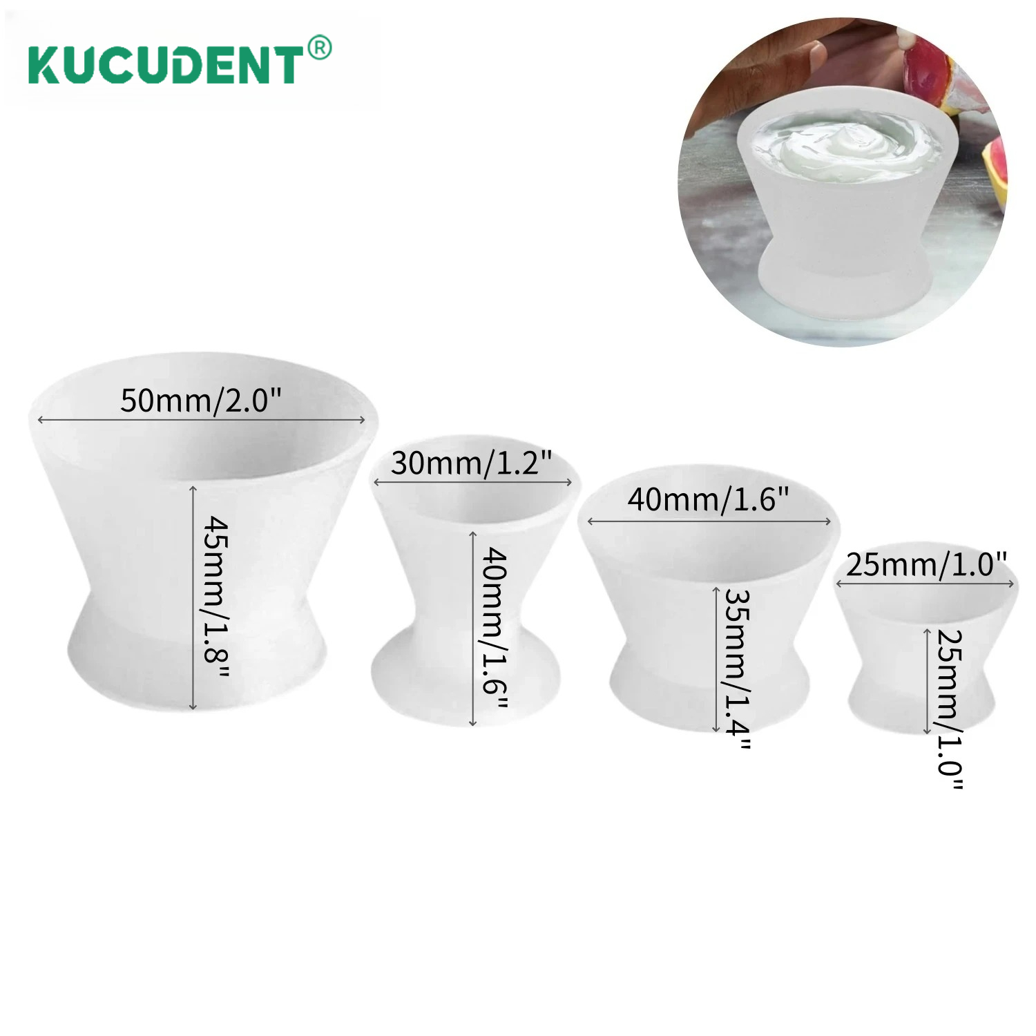 Набор из 4 штук: силиконовые ч – обзор и цена Mixing Cup Silicone