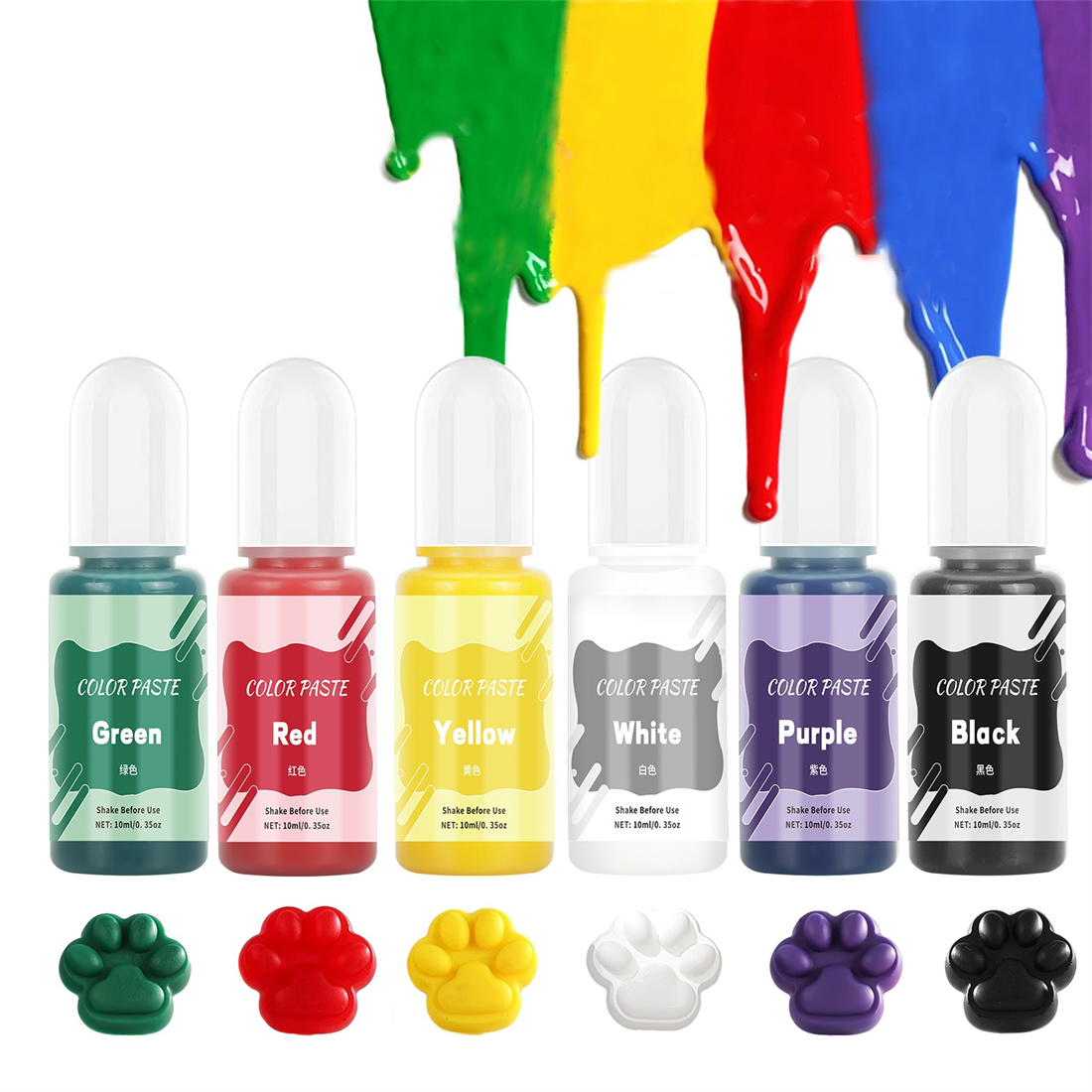10 мл однотонная паста, пигмен – обзор и цена Resin Pigment Set